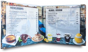 Interior carta de postres