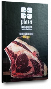 Carta de carnes con lomo en semipiel
