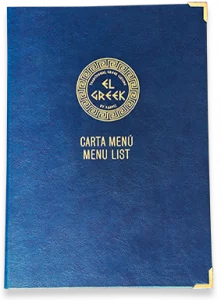 Carta en semipiel troquel y stamping oro