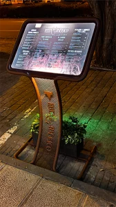 Portamenú con 3 iluminaciones