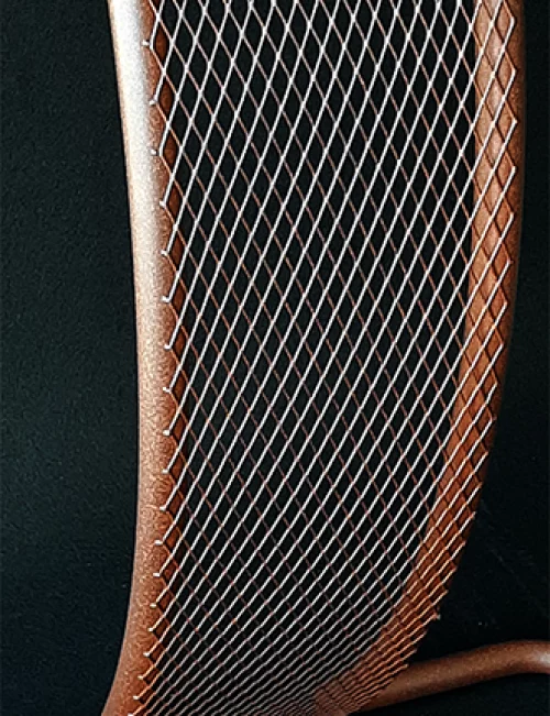 Detalle de parrilla, soldada a mano